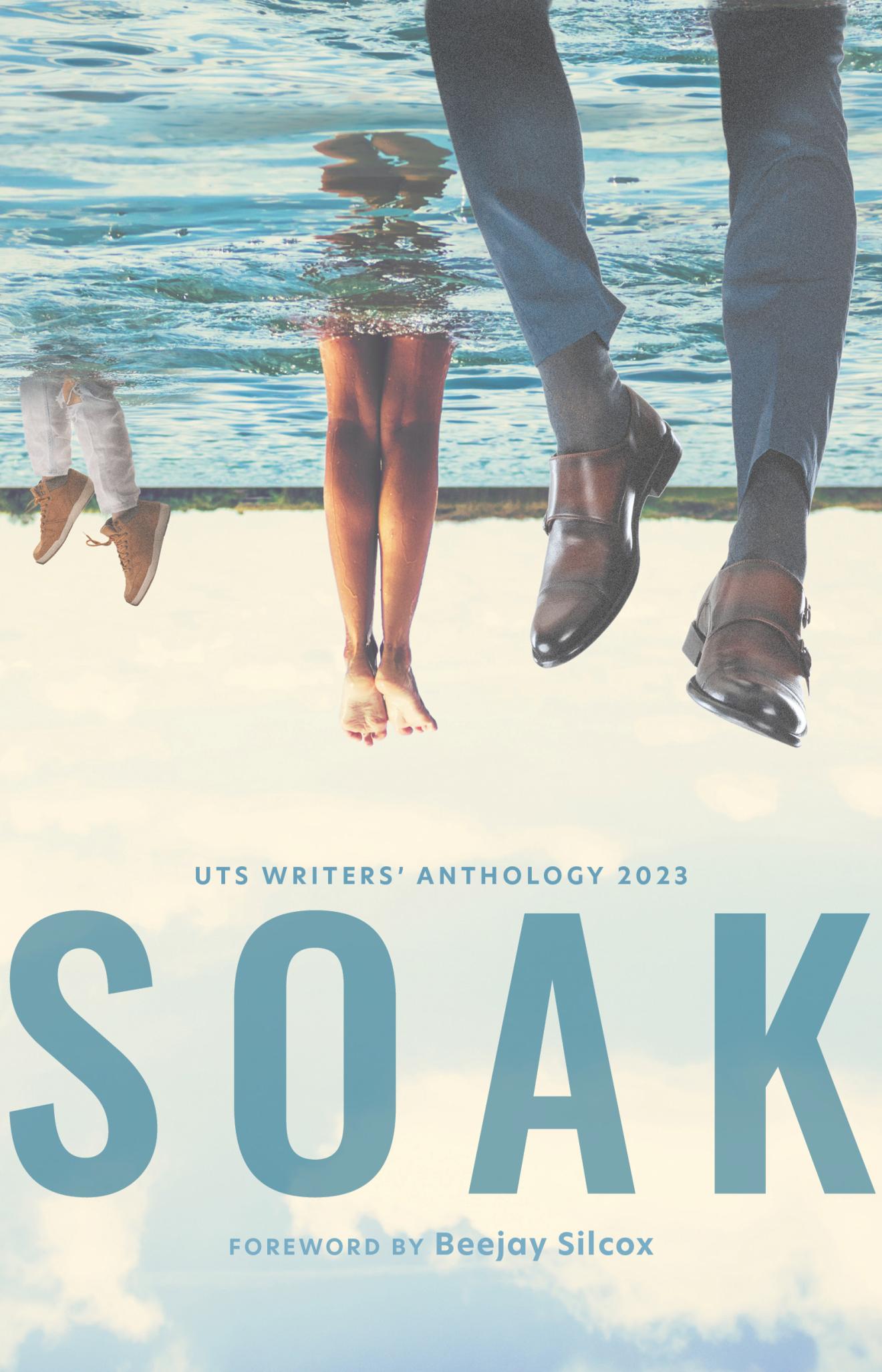 Book cover of Soak, featuring legs hanging out of water