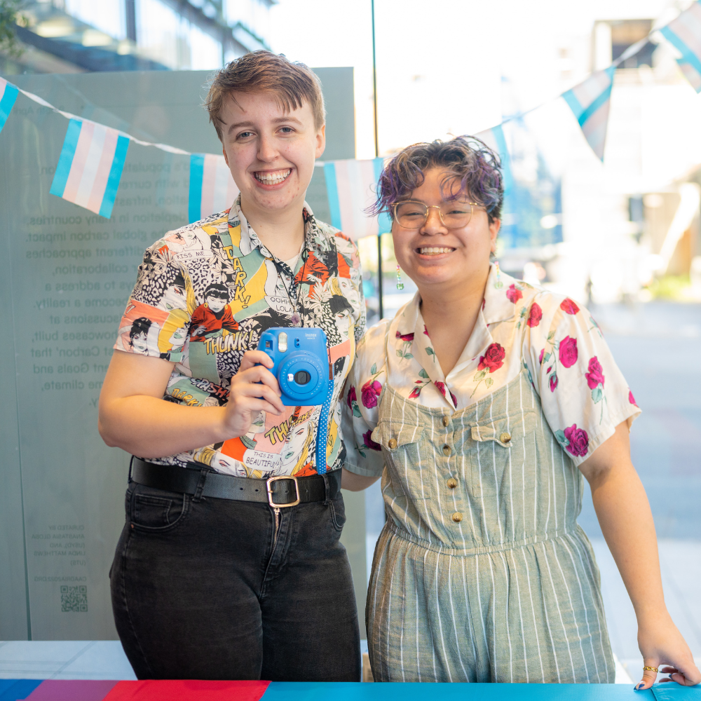 Two UTS students who are members of the Queer Collective.