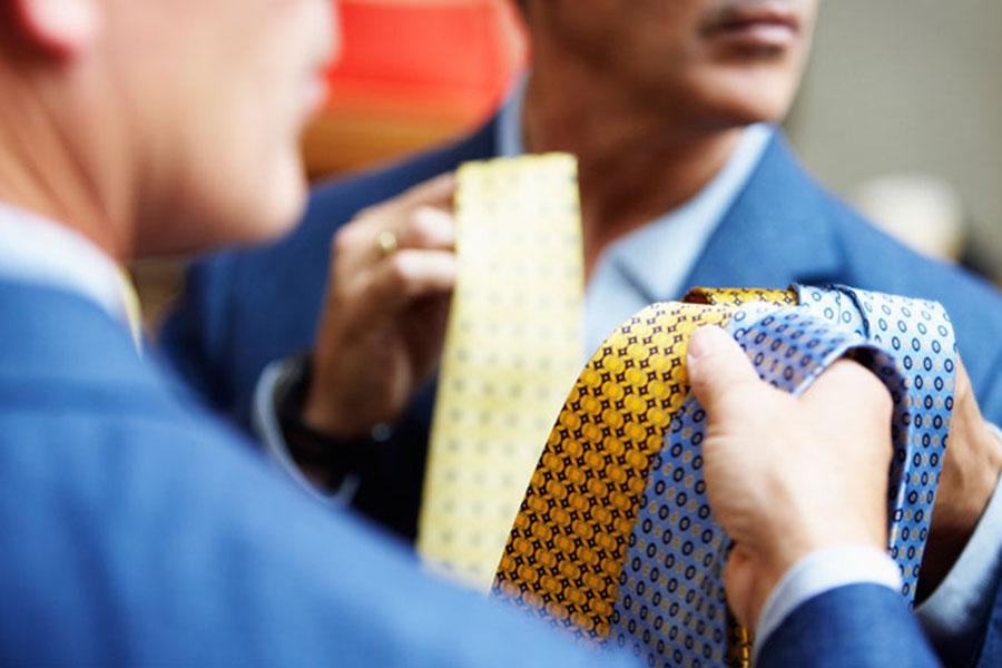 Man choosing a tie