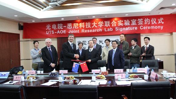 Members from AAi and CAS at the Joint Research Laboratory signature ceremony in China