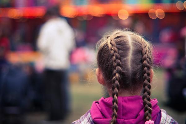 Young girl with braids