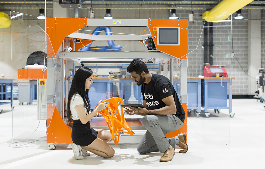Students develop the skills needed to succeed in the workplace in the UTS ProtoSpace