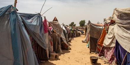Tents in a refugee camp
