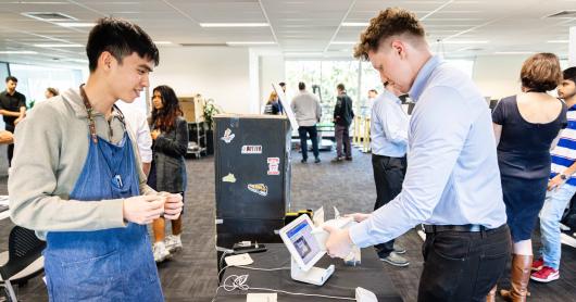 UTS students worked with fried chicken outlet Butter at the Optik Project showcase to produce a novel food packaging system for takeaway meals.