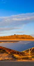 Solar panels in the Australian desert