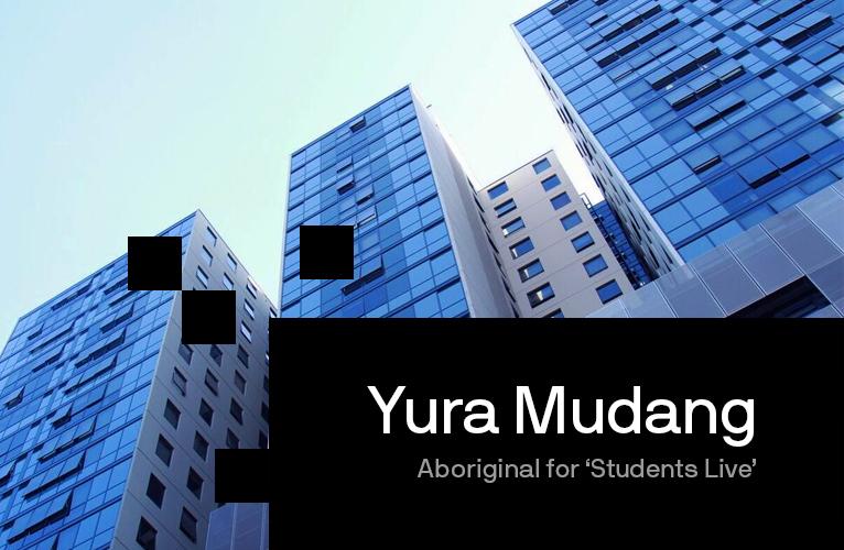 Promotional banner image looking up at the Yura Mudang building