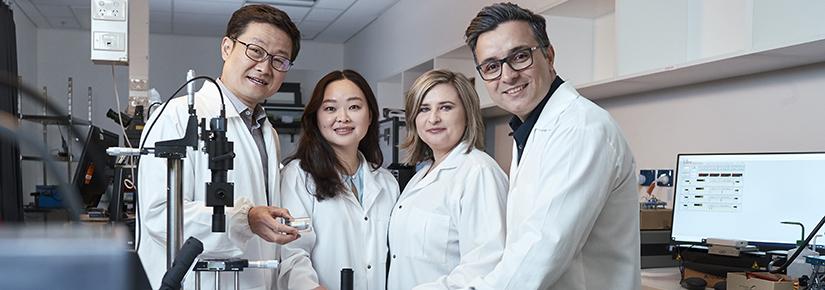 Professor Dayong Jin and his collaborators on the rapid COVID test