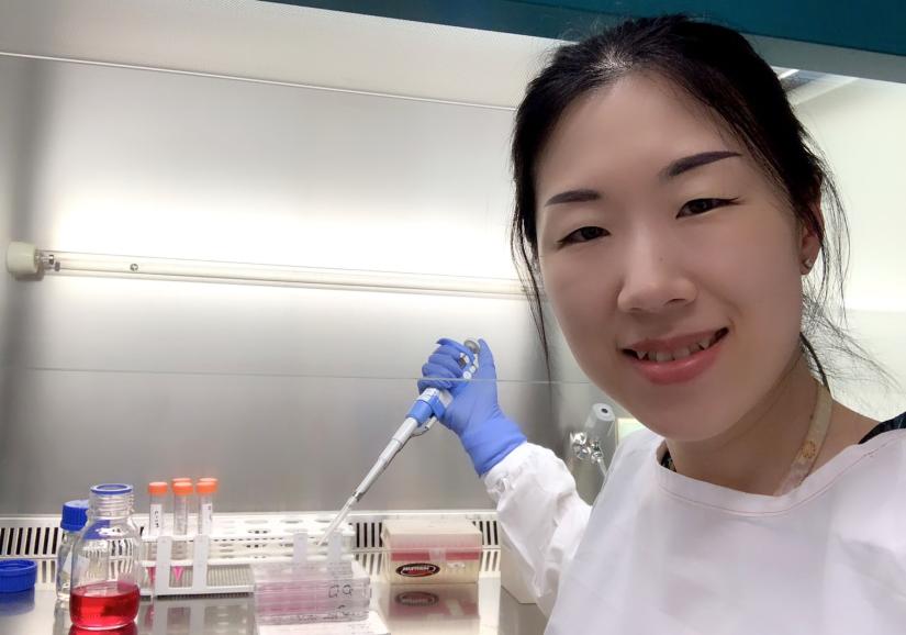 Dr Jiao Jiao Li at work in her laboratory
