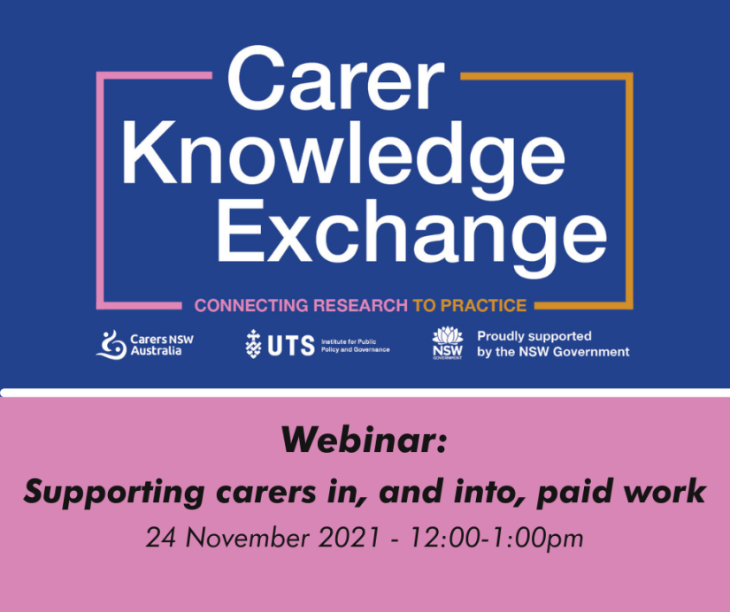 Webinar 1: Supporting Carers in the workfroce