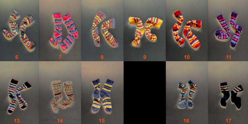 Chromosome Socks by artist Gina Glover