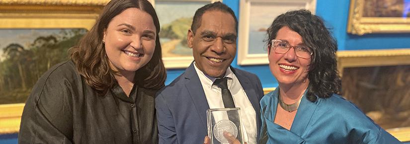 Emma Lancaster Leroy Parsons Katherine Biber accept NSW Premier's history prize