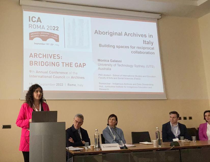 Monica Galassi presenting at ICA Roma 2022