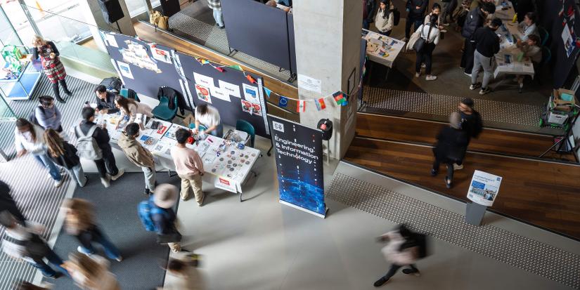 Aerial view of the UTS Engineering and IT Think Global Fair
