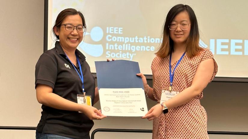 Dr Keqiuyin Li receives Fuzz-IEEE 2023 Best Paper Award.
