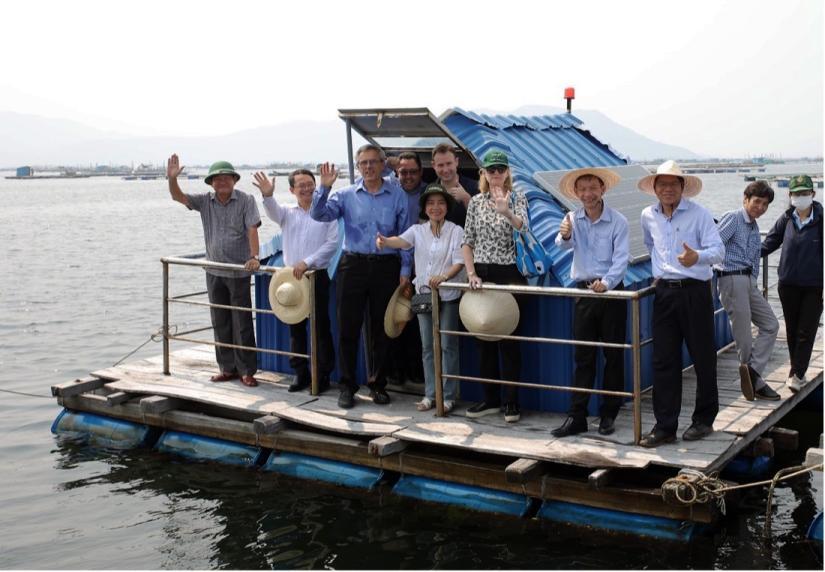 People on the water monitoring station in Vietnam waters.