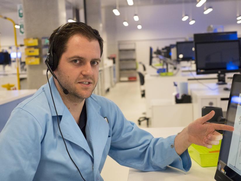 Scott Chadwick in his lab
