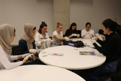 UTS Students work together to create birthing kits