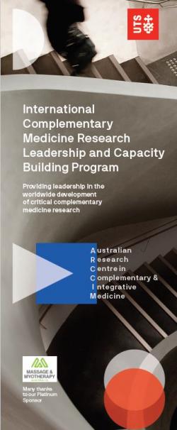 A banner with the text "International Complementary Medicine Research Leadership and Capacity Building Program