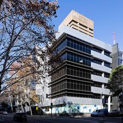 The UTS science building has 5-storeys above ground, with large windows overlooking Harris and Thomas streets