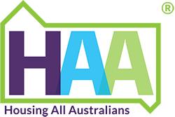 Logo. HAA. Housing all Australians