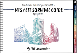 A booklet with the Title UTS FEIT Survival Guide