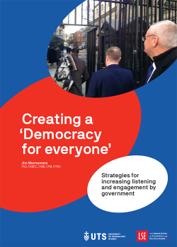  creating a democracy for everyone cover - strategies for increasing listening and engagement by government