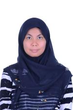 Waist up photo of Arridina Stilitonga wearing a blue headscarf while looking at the camera