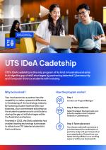 UTS IDeA Cadetship brochure cover