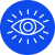 Blue background with white illustration of an eye
