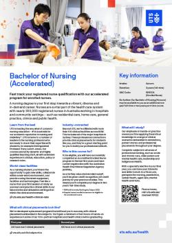 Thumbnail Bachelor of Nursing Accelerated flyer