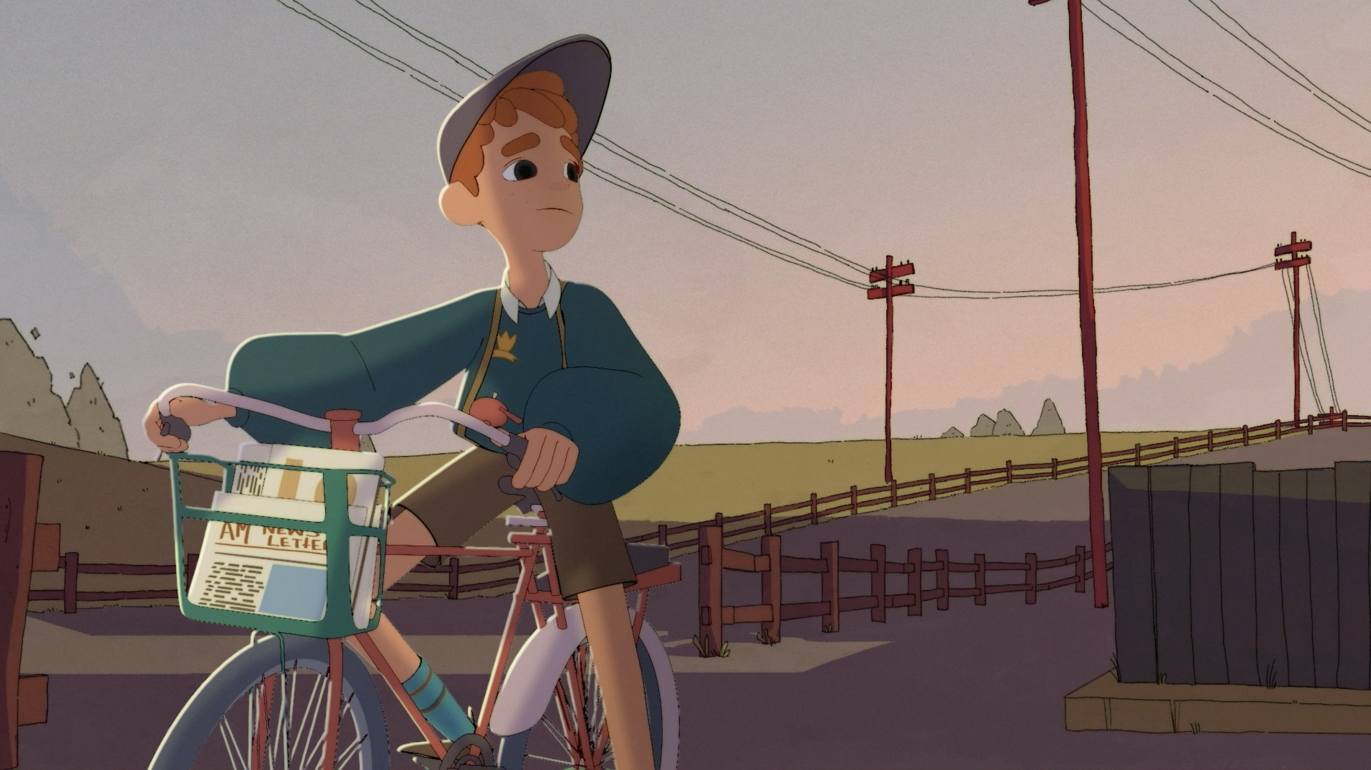 Animated image of a person's face surrounded by bubbles