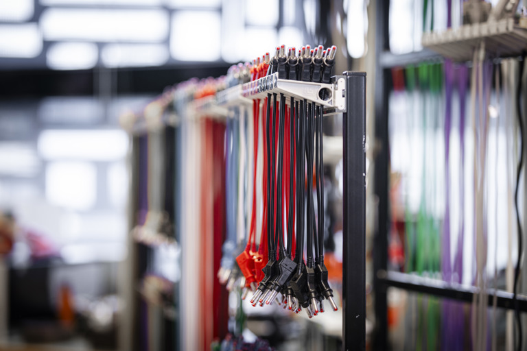 Undergraduate electrical engineering lab equipment
