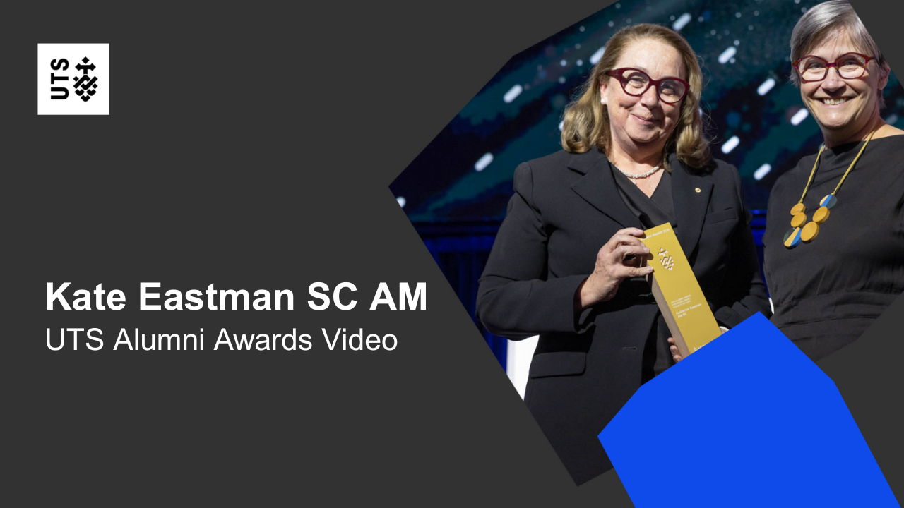 Kate Eastman receiving her award.