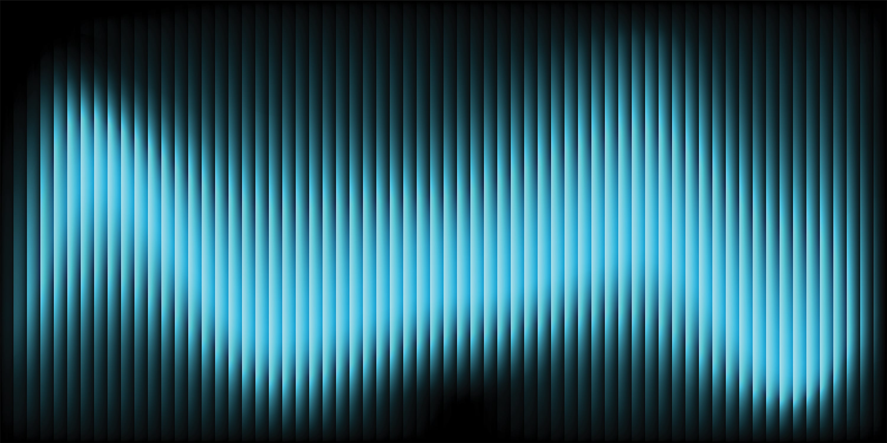 Abstract image of blue light waves creating a ripple effect against a dark background. Vertical lines add texture, evoking a sense of calm and movement.