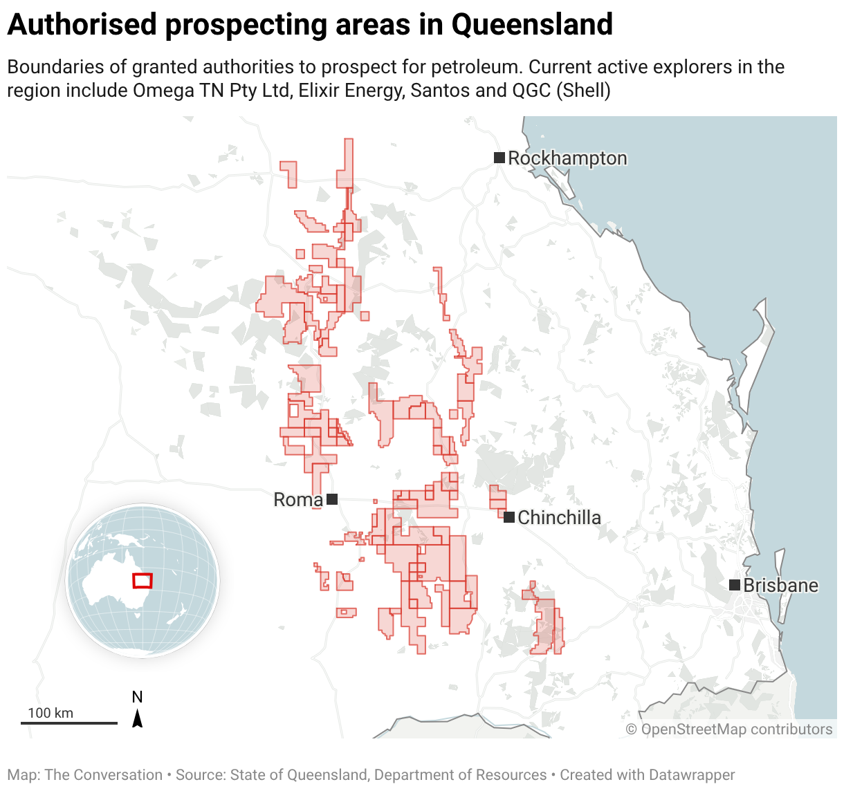Map: The Conversation Source: State of Queensland, Department of Resources