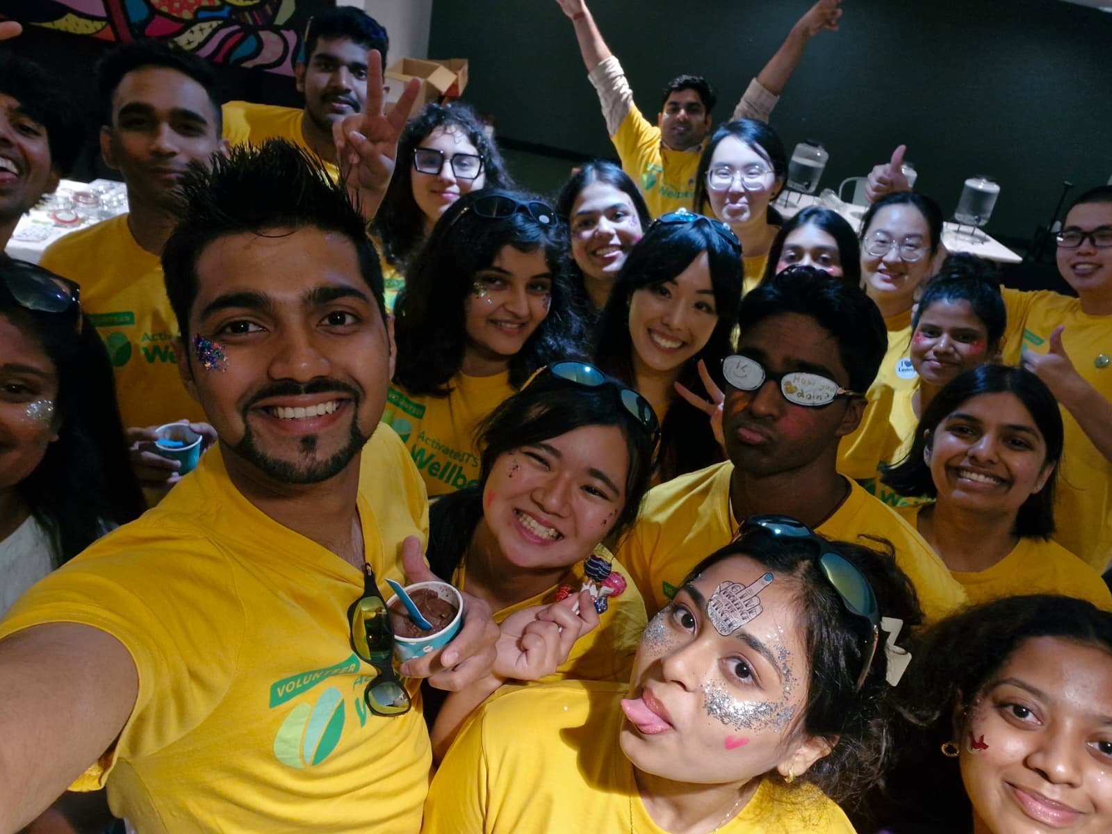 Shiva Sharma with a group of fellow students volunteering with UTS Activate