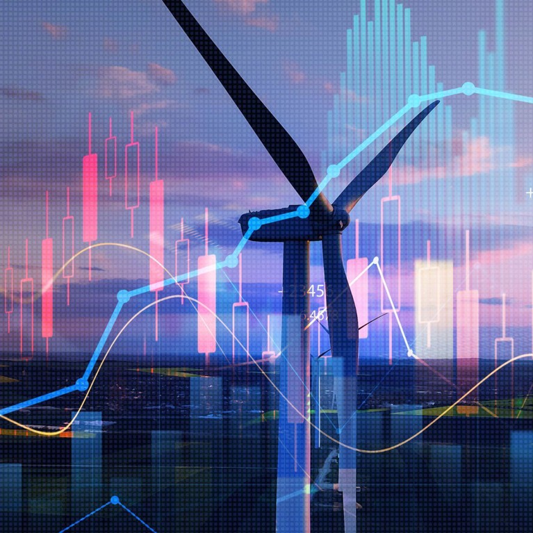 Windmill with graphs overlayed