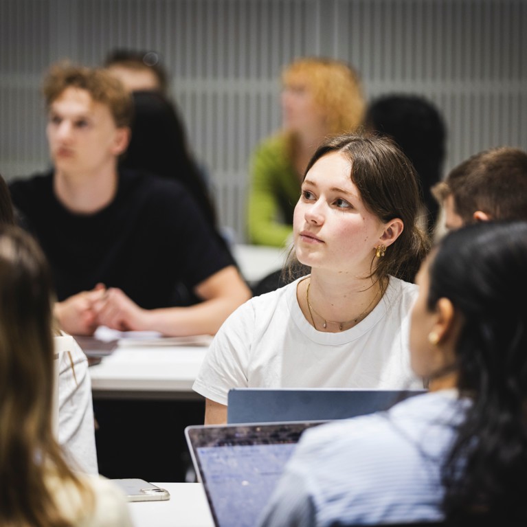 Student in class