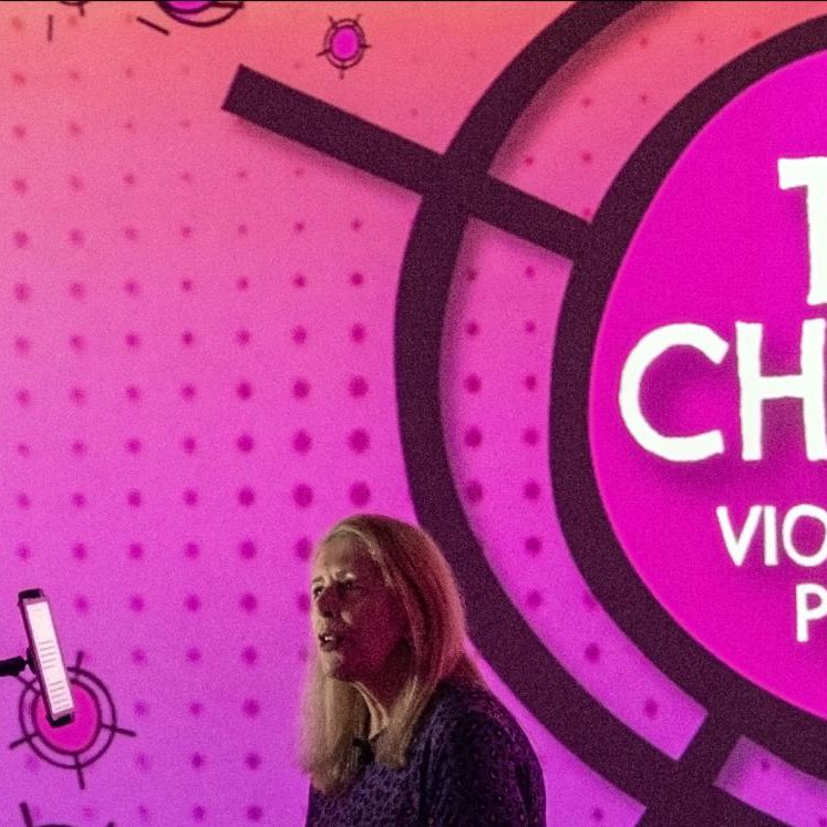 Anne Summers presenting The Choice: Violence or Poverty report