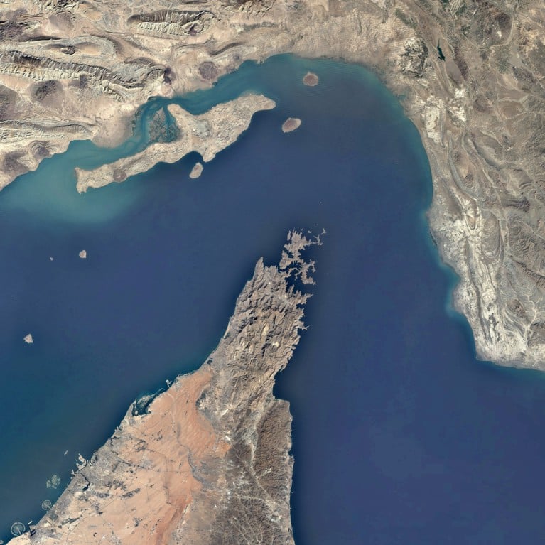 Aerial view of Strait of Hormuz coastline, Iran. Picture: Aerial View/Adobe Stock