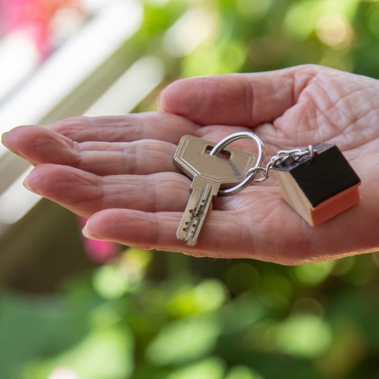 Mature woman showing new house keys
By tetxu Image Adobe Stock