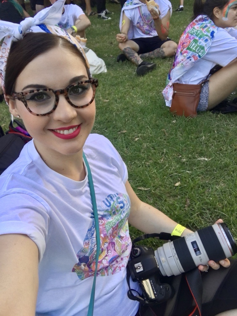 Rebecca Garofoletti portrait at Mardi Gras