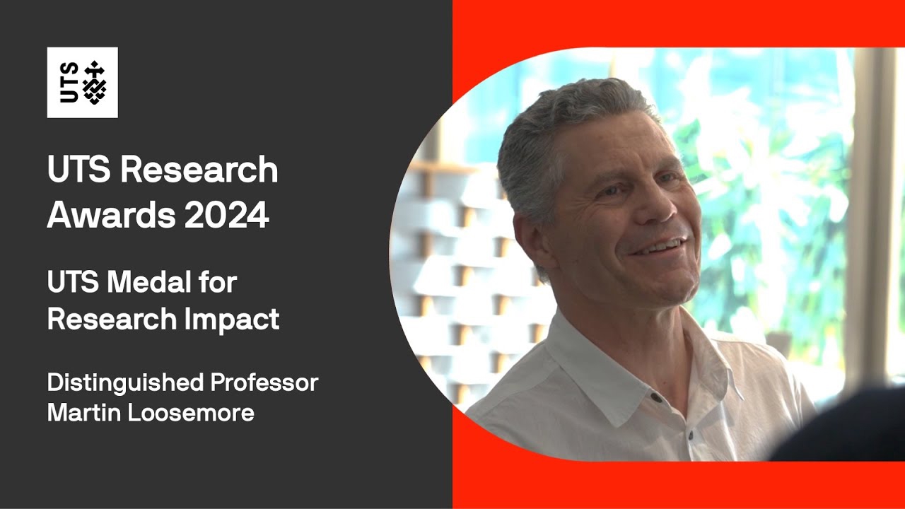 Distinguished Professor Martin Loosemore, winner of the UTS Medal for Research Impact