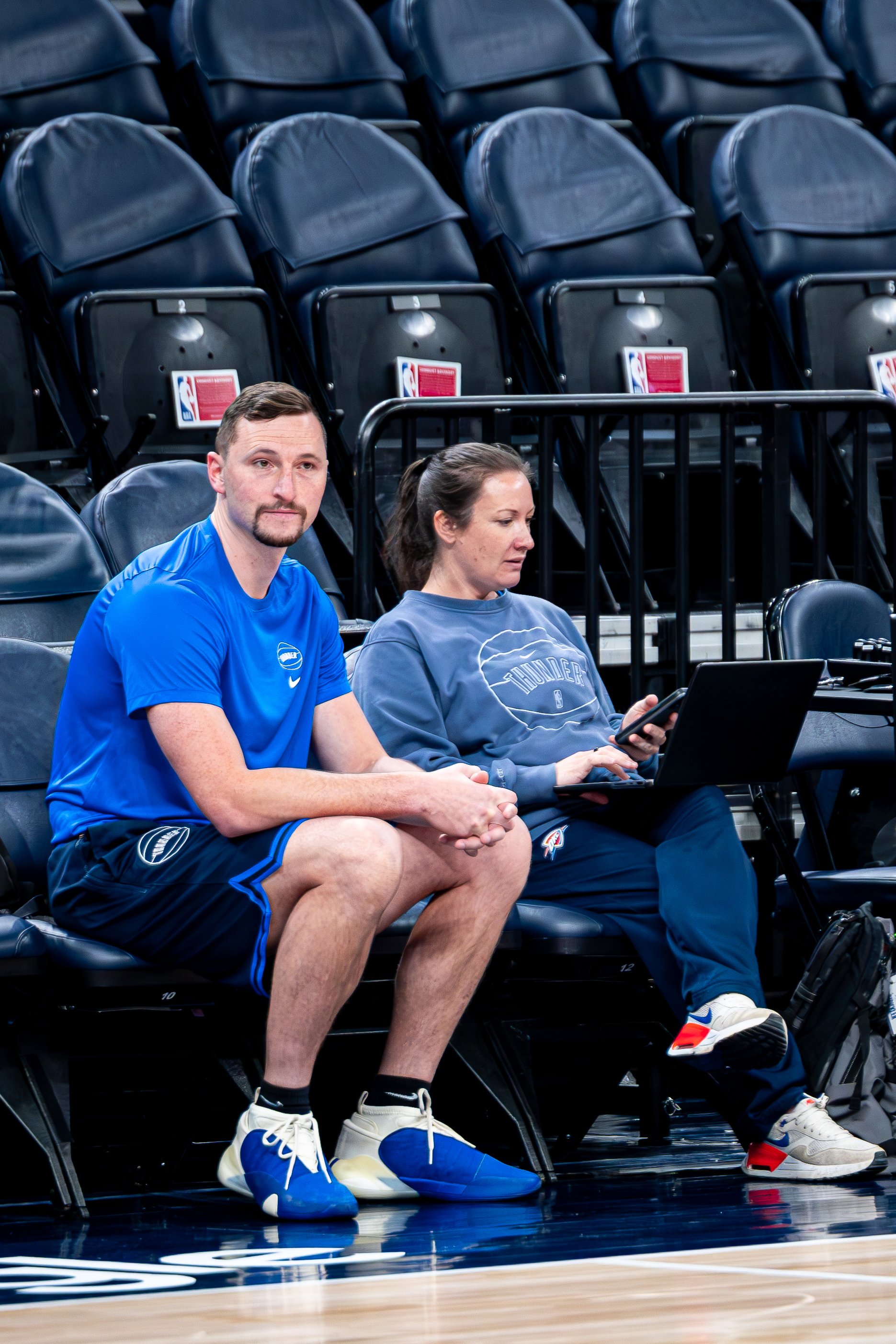 Dan Steinberg and Jenny Strickler collecting data