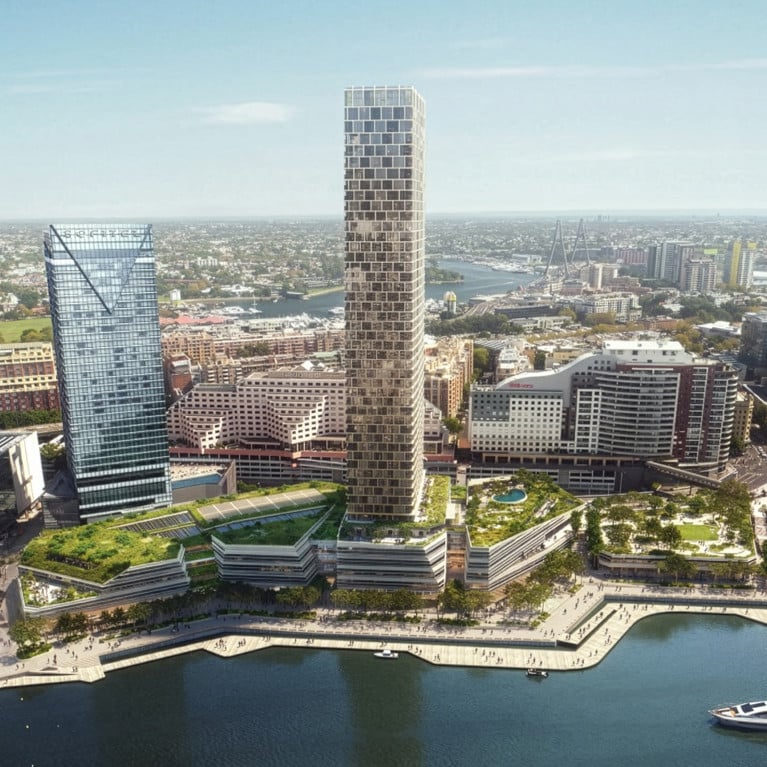 Graphic rendering of the completed Harbourside precinct. Image courtesy Mirvac