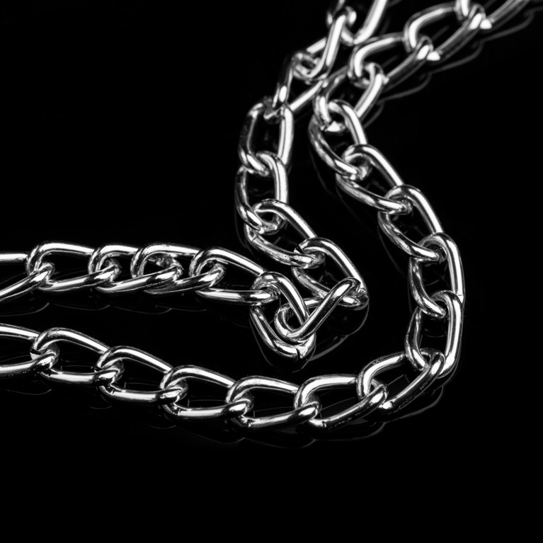 Chain heap - abstract metal background. Collection silver jewelry chains on an isolated black background.
By stas_malyarevsky
Image Adobe Stock