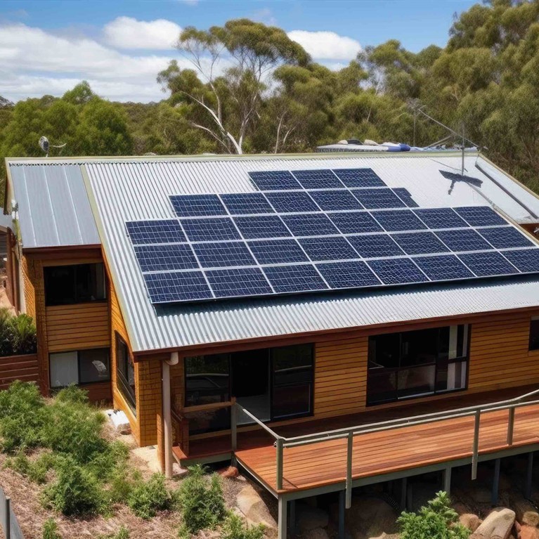 Home with rooftop solar