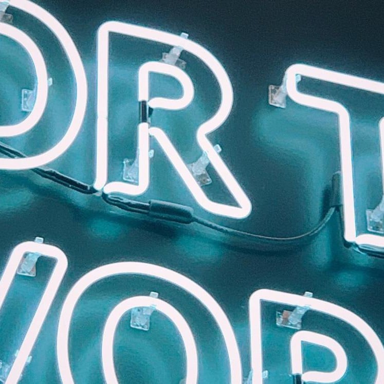 for the world neon letters