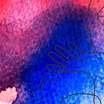 Abstract rainbow water colour artwork