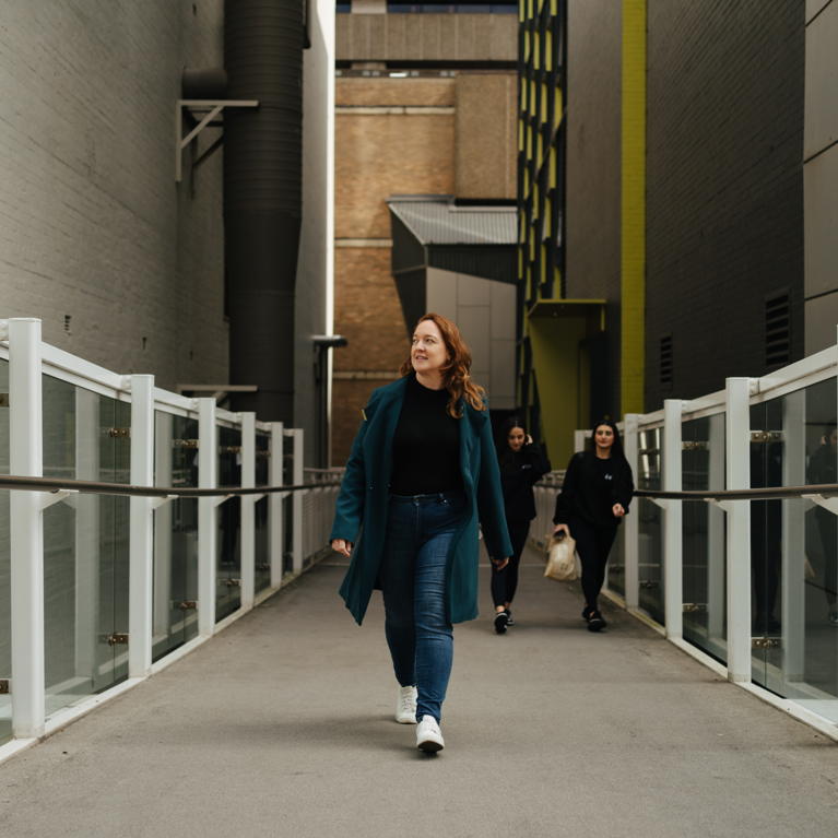 UTS staff member Alex Connor walking.